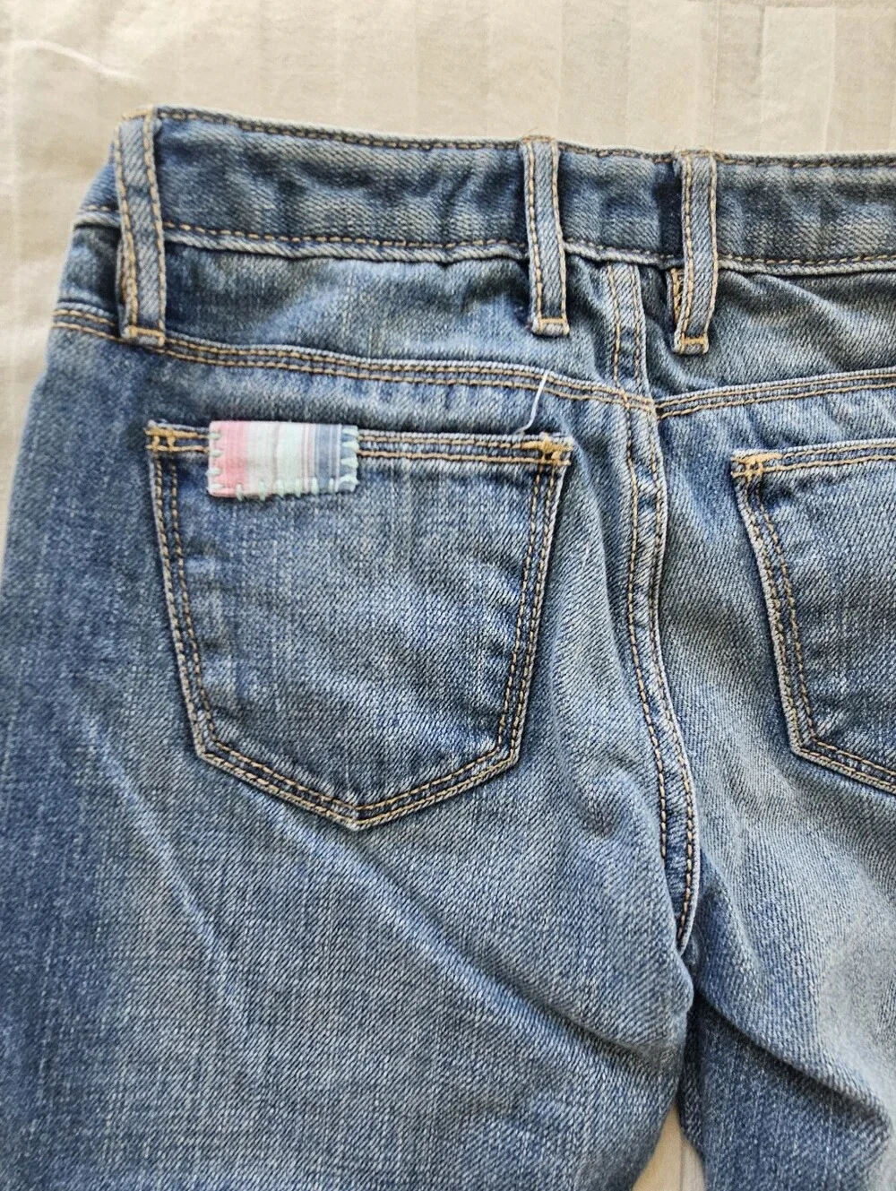 Vintage Gap Kids Cotton Patchwork Boyfriend Denim Jeans, Size 6